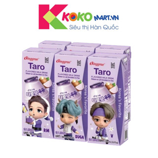 Lốc 6 hộp sữa Hàn Quốc Binggrae vị Khoai Môn 200ml